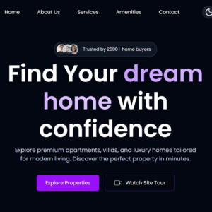 Real-Estate Website Landing Page Template